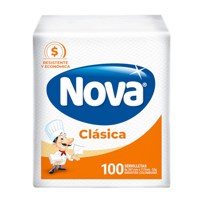 SERVILLETA NOVA CLASICA X 100 UND